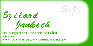 szilard jankech business card